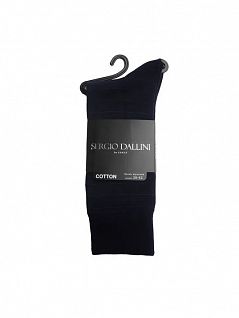 Хлопковые носки в горизонтальную полоску темно-синего цвета Sergio Dallini RTSDS802-2